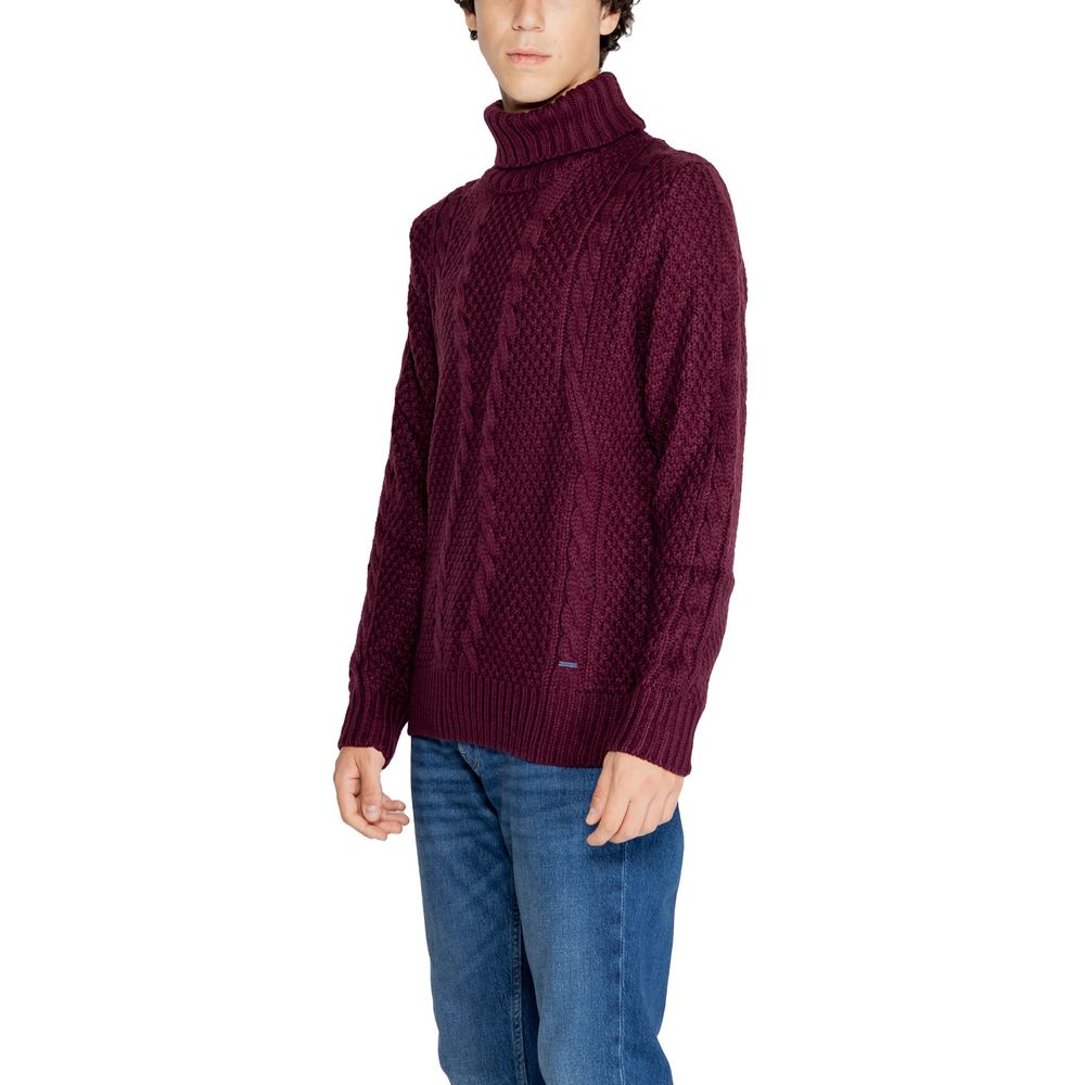 Gianni Lupo Bordeaux Polyester Sweater