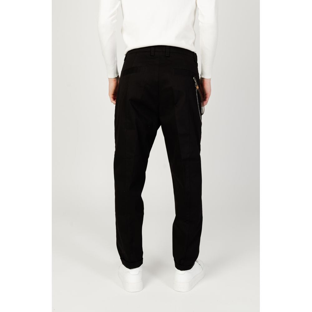 Gianni Lupo Black Cotton Jeans & Pant