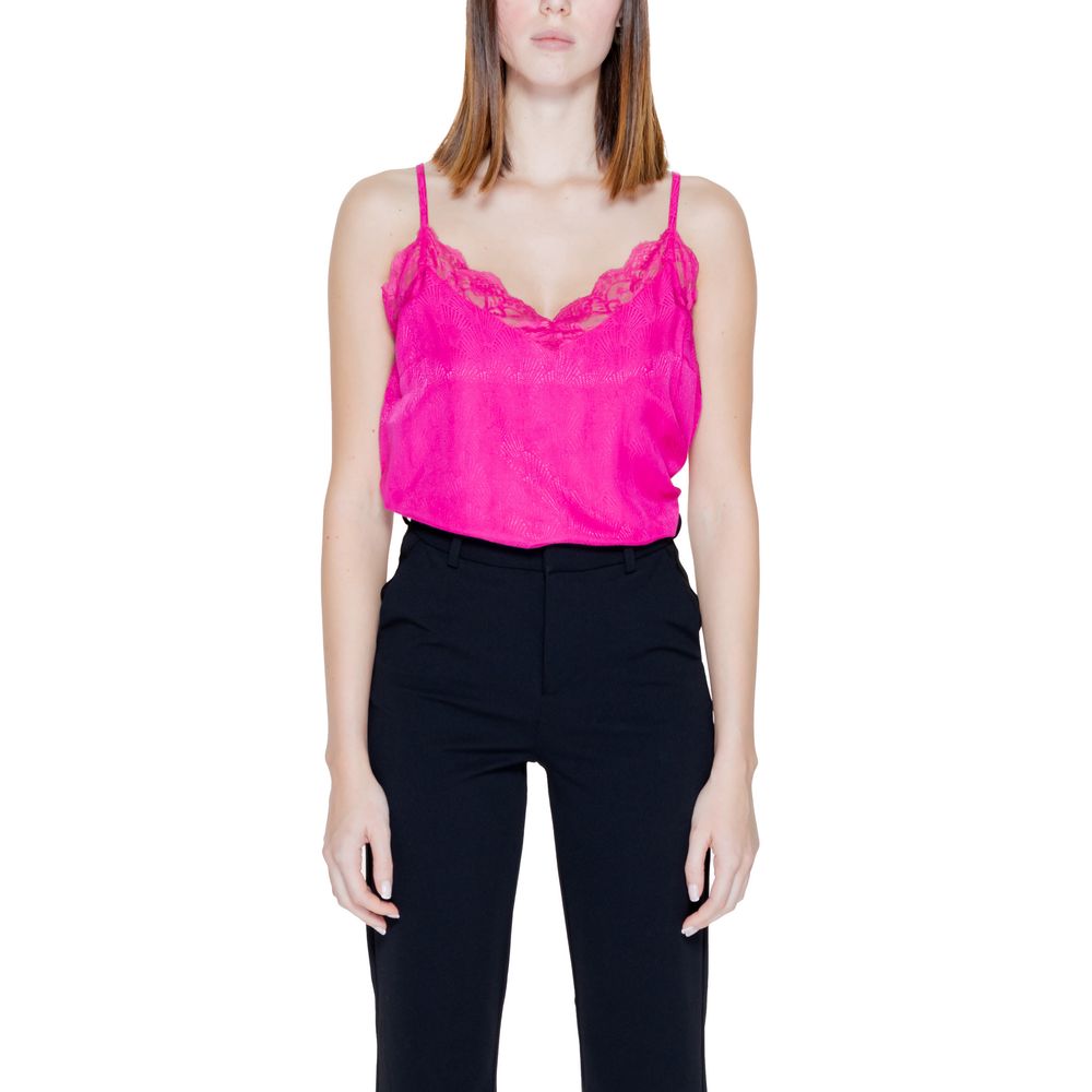 Vila Clothes Pink Viscose Tops & T-Shirt