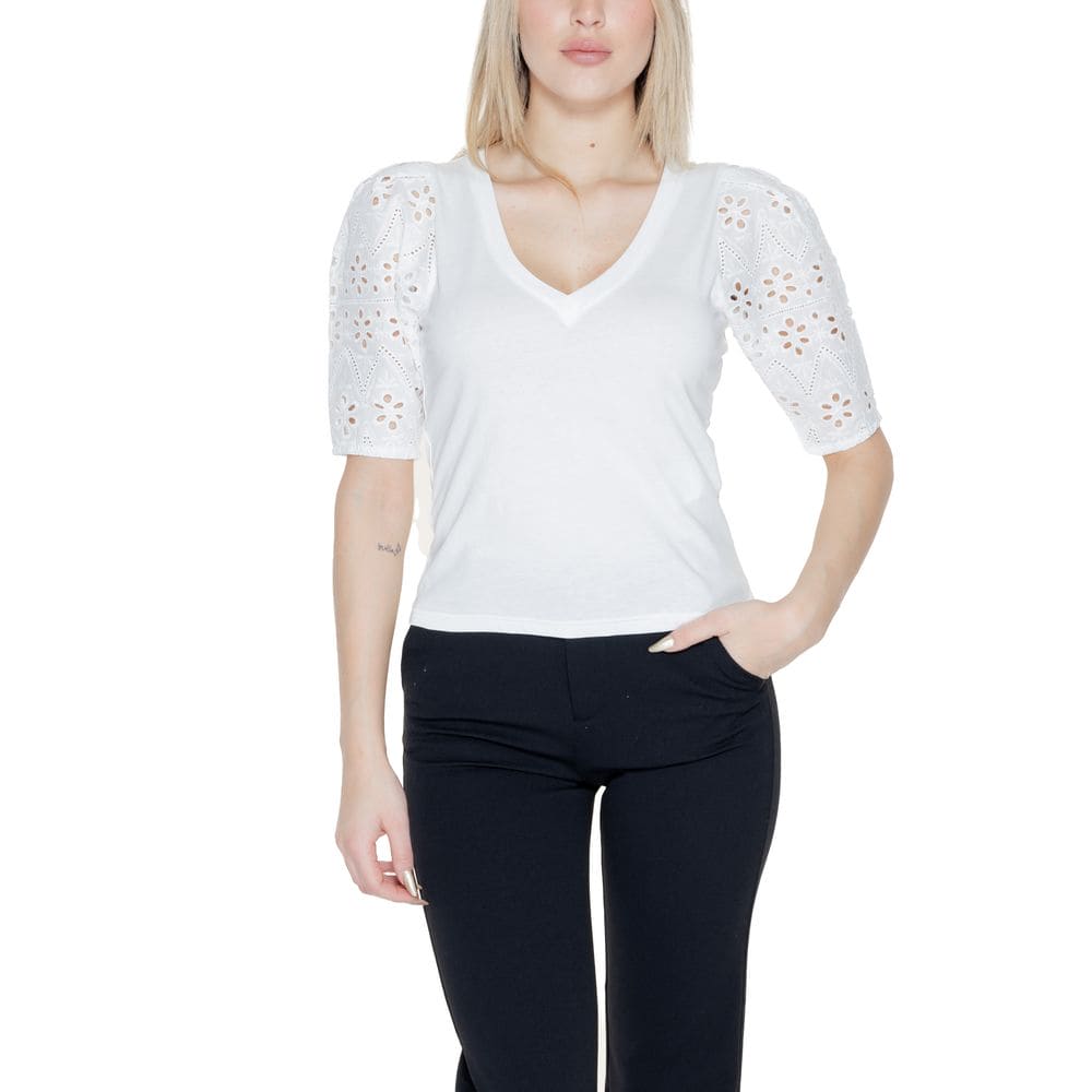 Morgan De Toi White Cotton Tops & T-Shirt