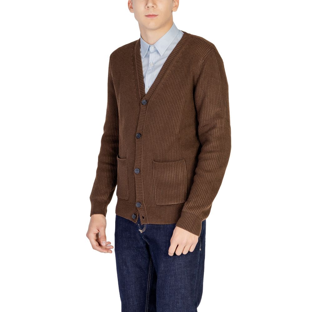 Antony Morato Brown Polyester Cardigan