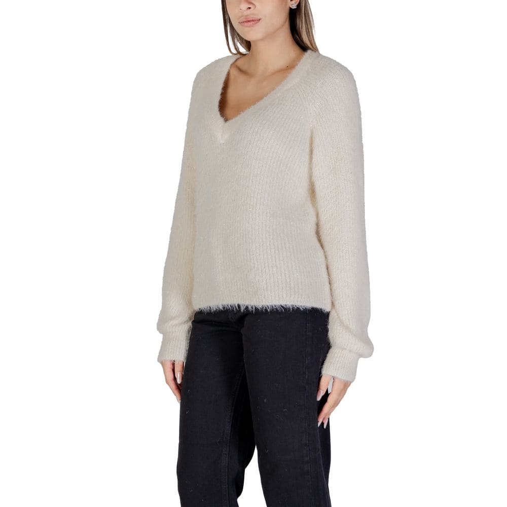 Vero Moda White Nylon Sweater