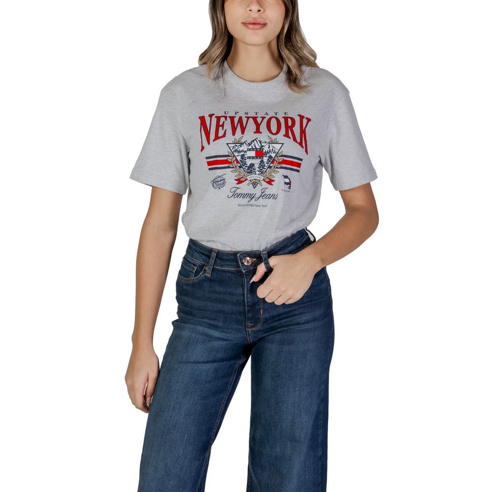 Tommy Hilfiger Jeans Gray Cotton Tops & T-Shirt