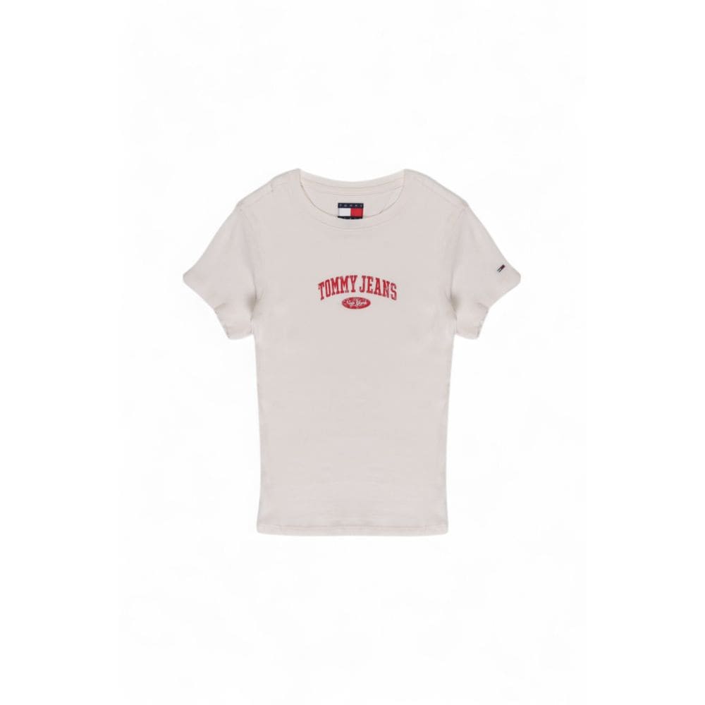 Tommy Hilfiger Jeans White Cotton Tops & T-Shirt