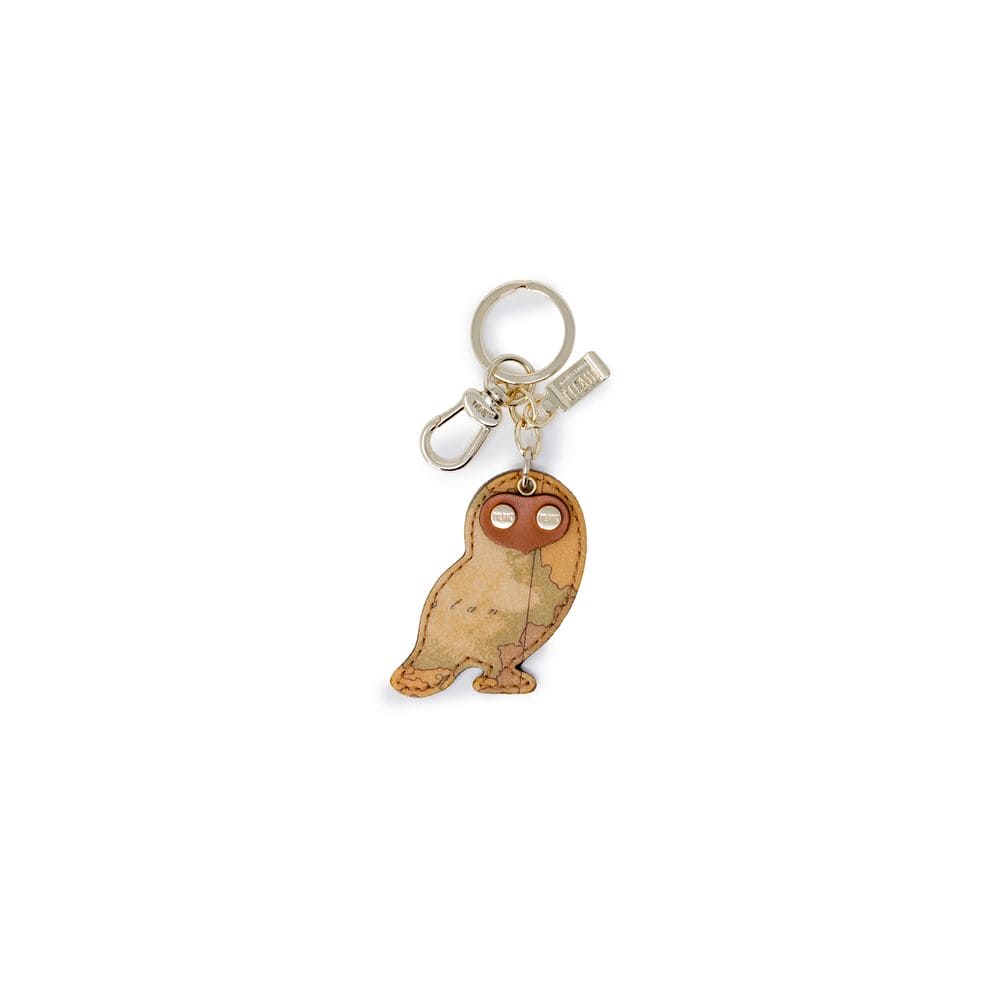 Alviero Martini Prima Classe Beige Leather Keychain