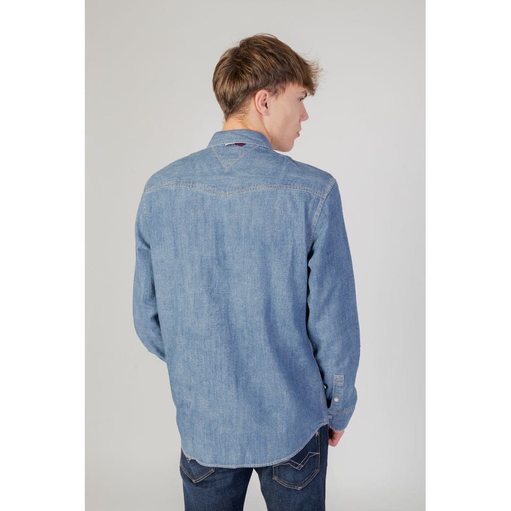 Tommy Hilfiger Jeans Blue Cotton Shirt