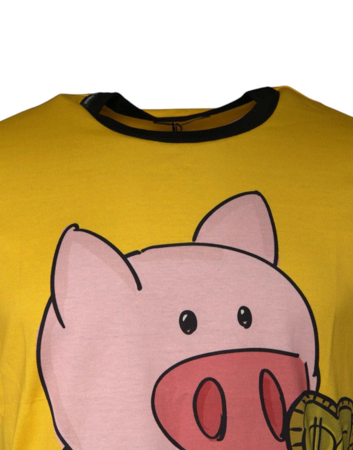 Dolce & Gabbana Yellow 2019 Year Of The Pig Short Sleeves T-shirt