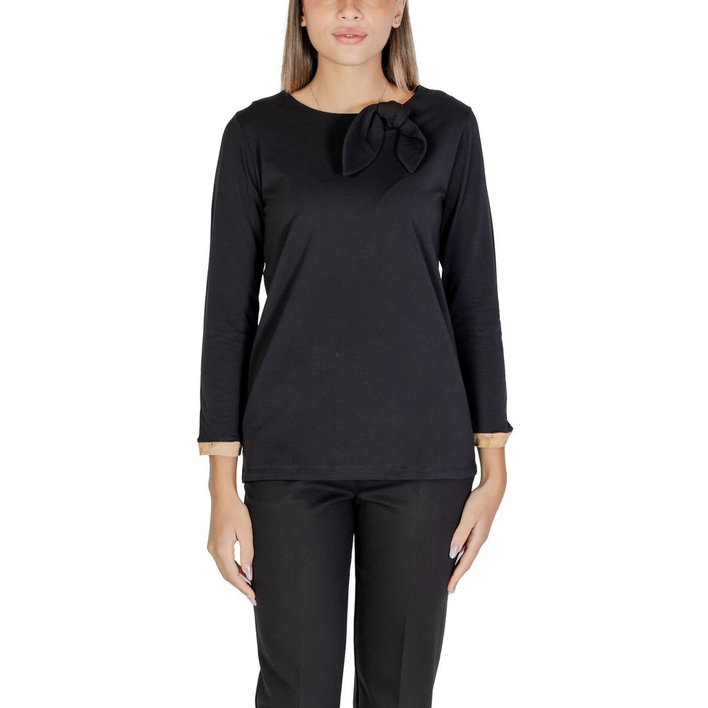 Alviero Martini Prima Classe Black Cotton Tops & T-Shirt