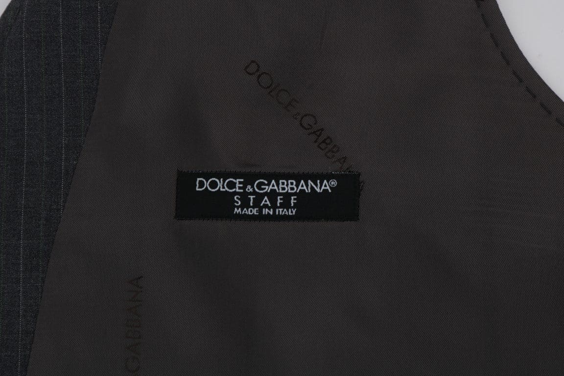 Gilet élégant à rayures grises Dolce &amp; Gabbana