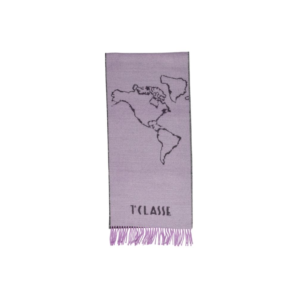 Alviero Martini Prima Classe Purple Polyacrylic Scarf