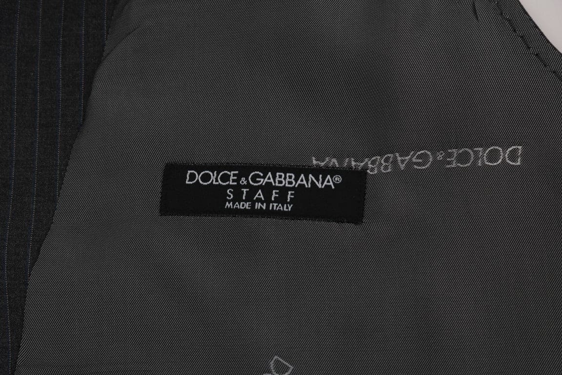 Gilet élégant à rayures grises Dolce &amp; Gabbana