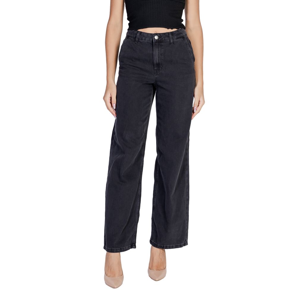 Jacqueline De Yong Black Cotton Jeans & Pant