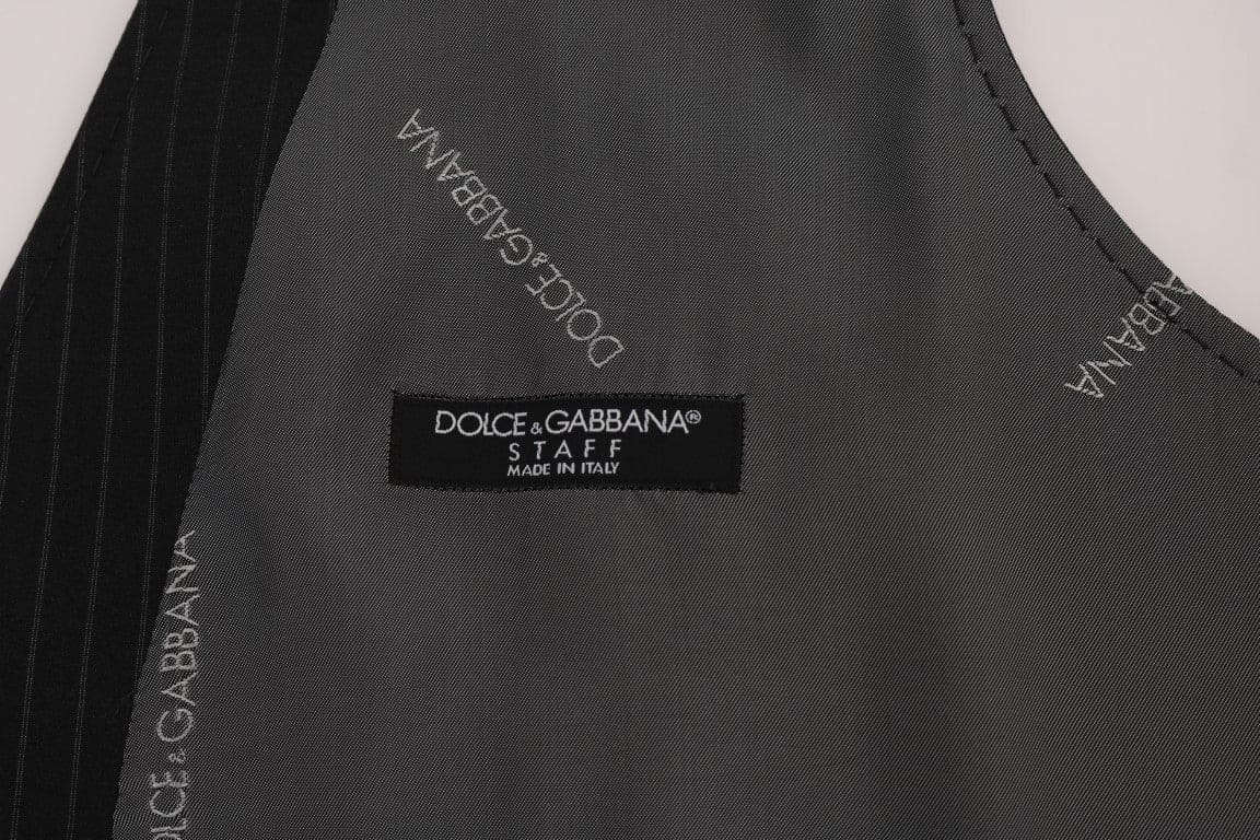 Gilet élégant à rayures grises Dolce &amp; Gabbana