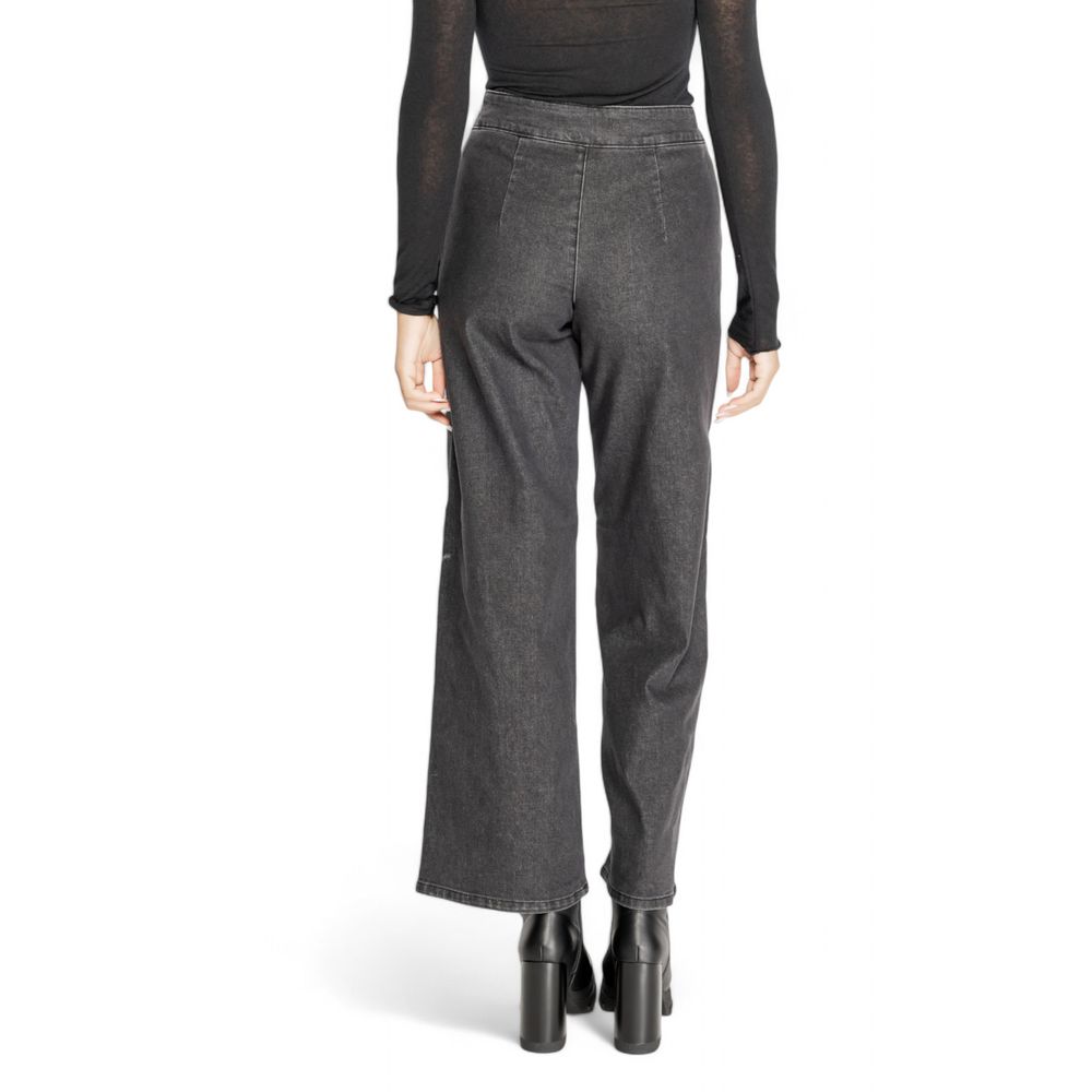 Jacqueline De Yong Black Cotton Jeans & Pant