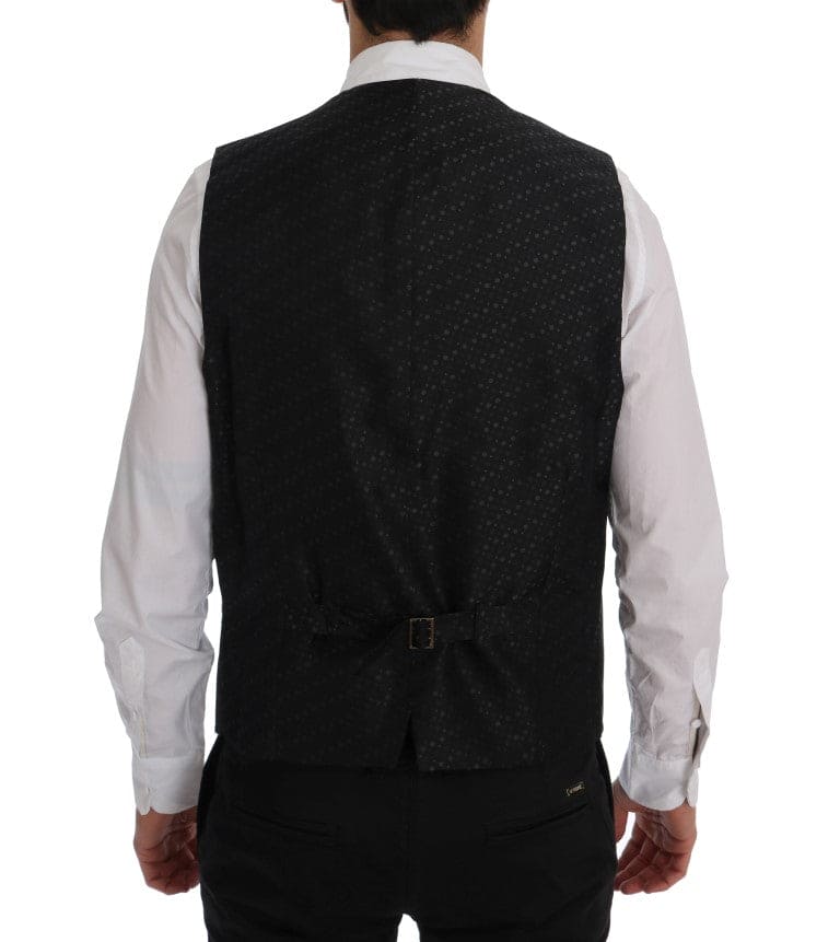 Gilet élégant à rayures grises pour homme Dolce &amp; Gabbana