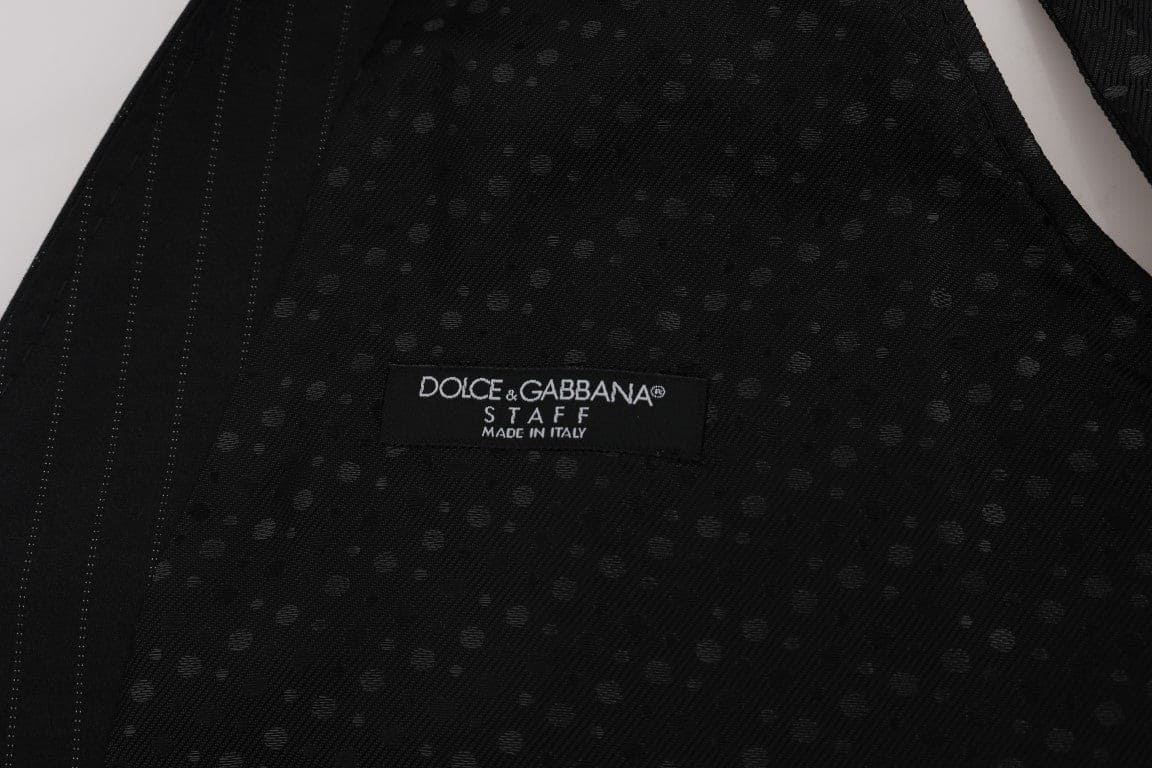 Gilet élégant à rayures grises pour homme Dolce &amp; Gabbana