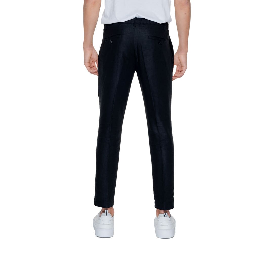 Antony Morato Black Linen Jeans & Pant