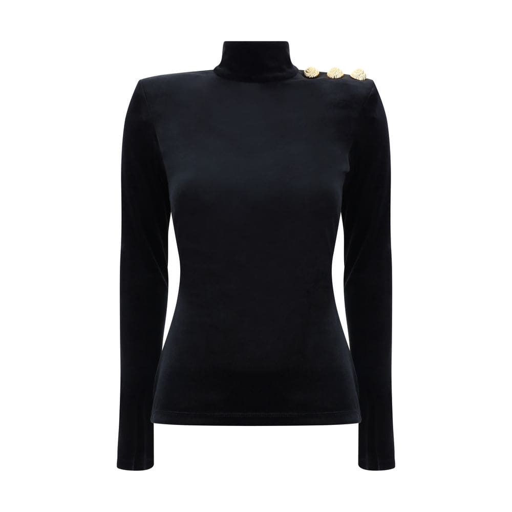 Balmain Turtleneck Long Sleeve Jersey