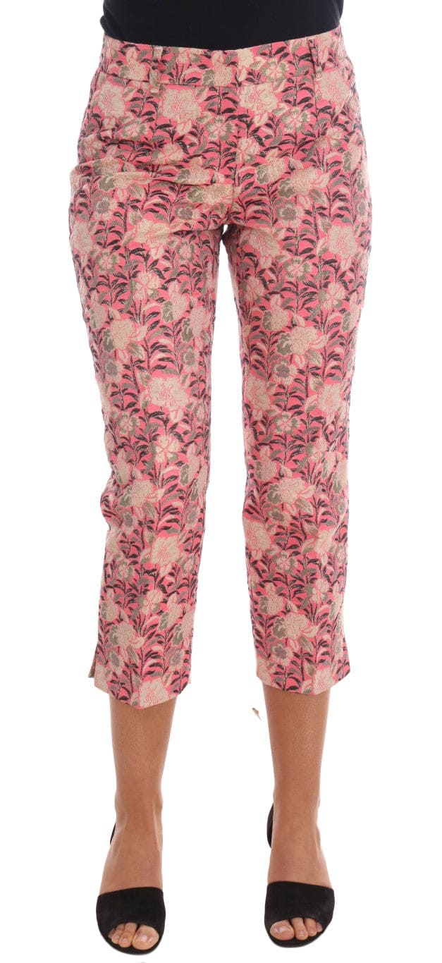 Pantalon élégant en brocart fleuri Dolce &amp; Gabbana