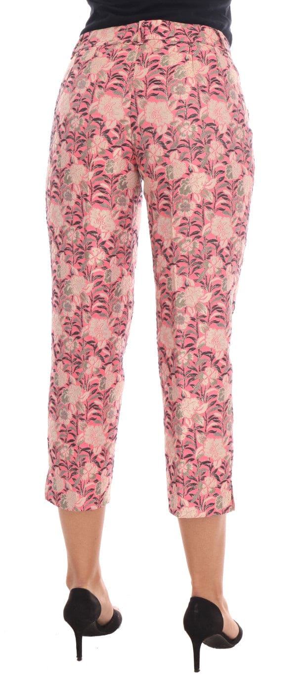 Pantalon élégant en brocart fleuri Dolce &amp; Gabbana