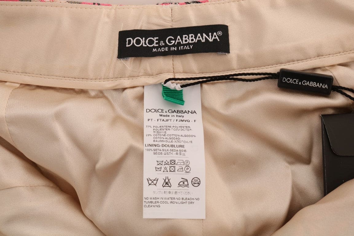 Pantalon élégant en brocart fleuri Dolce &amp; Gabbana