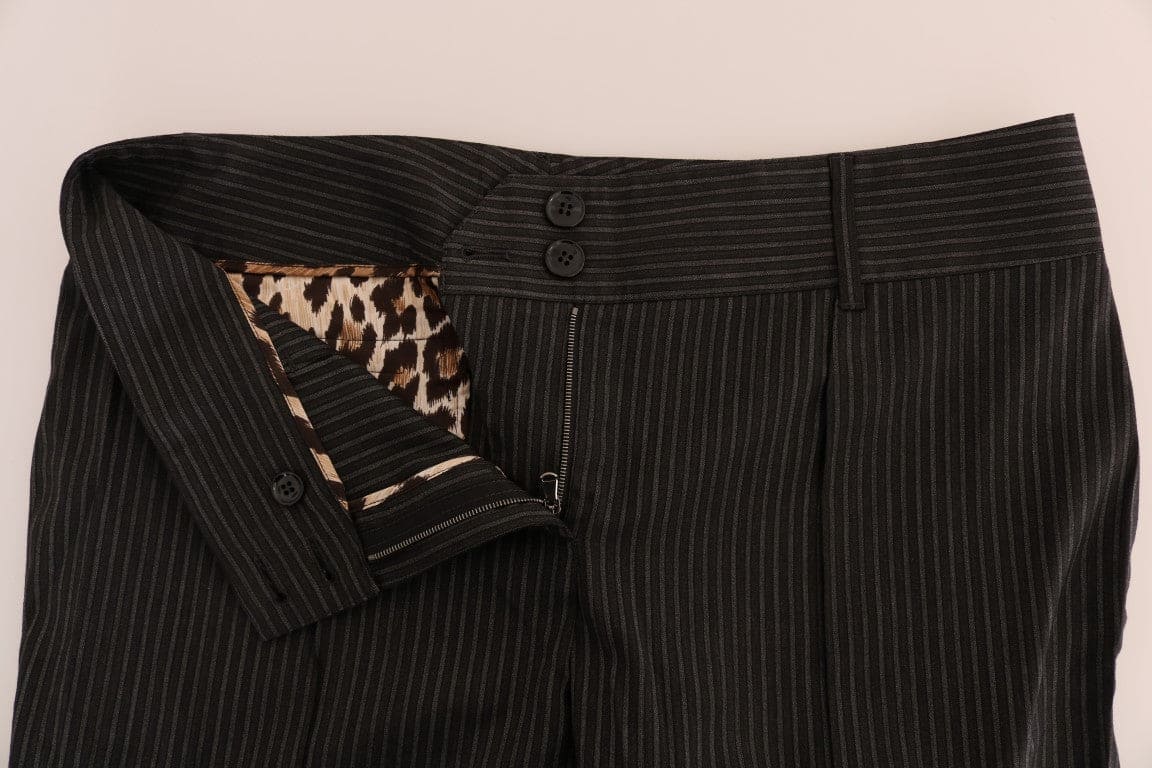 Pantalones de vestir elegantes de rayas de corte entallado de Dolce &amp; Gabbana