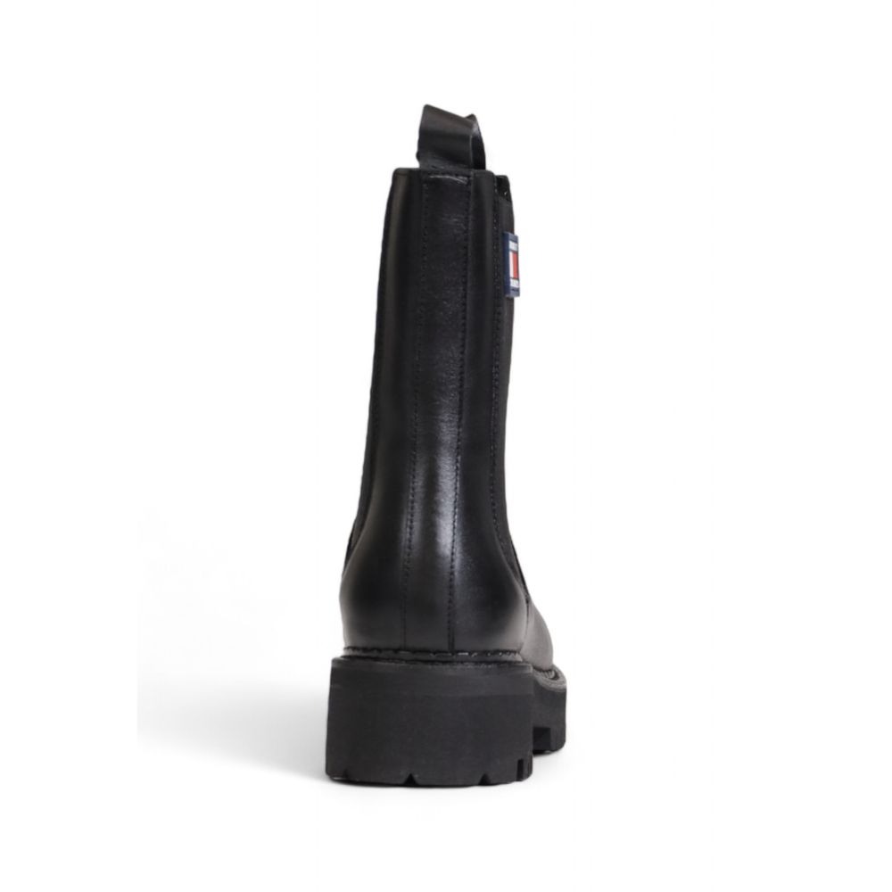 Tommy Hilfiger Black Leather Boot