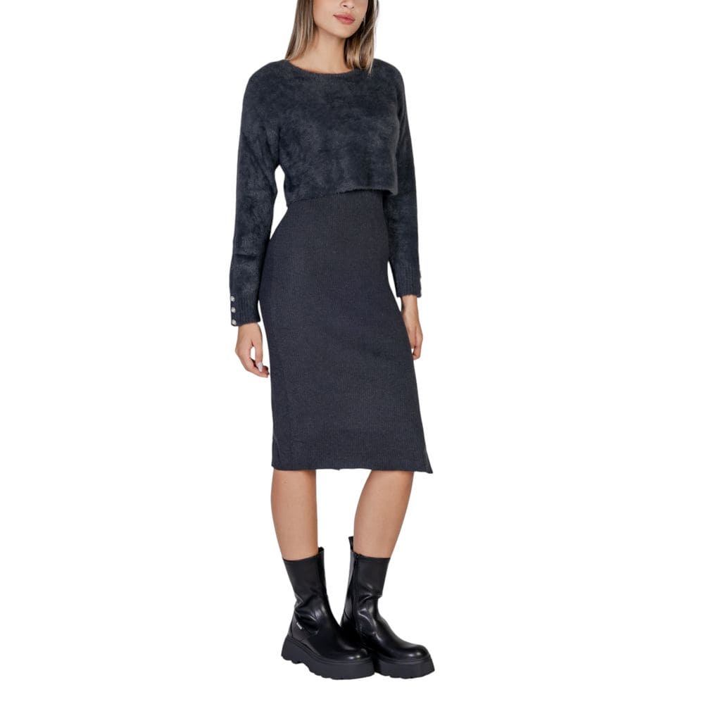 Morgan De Toi Gray Polyamide Dress