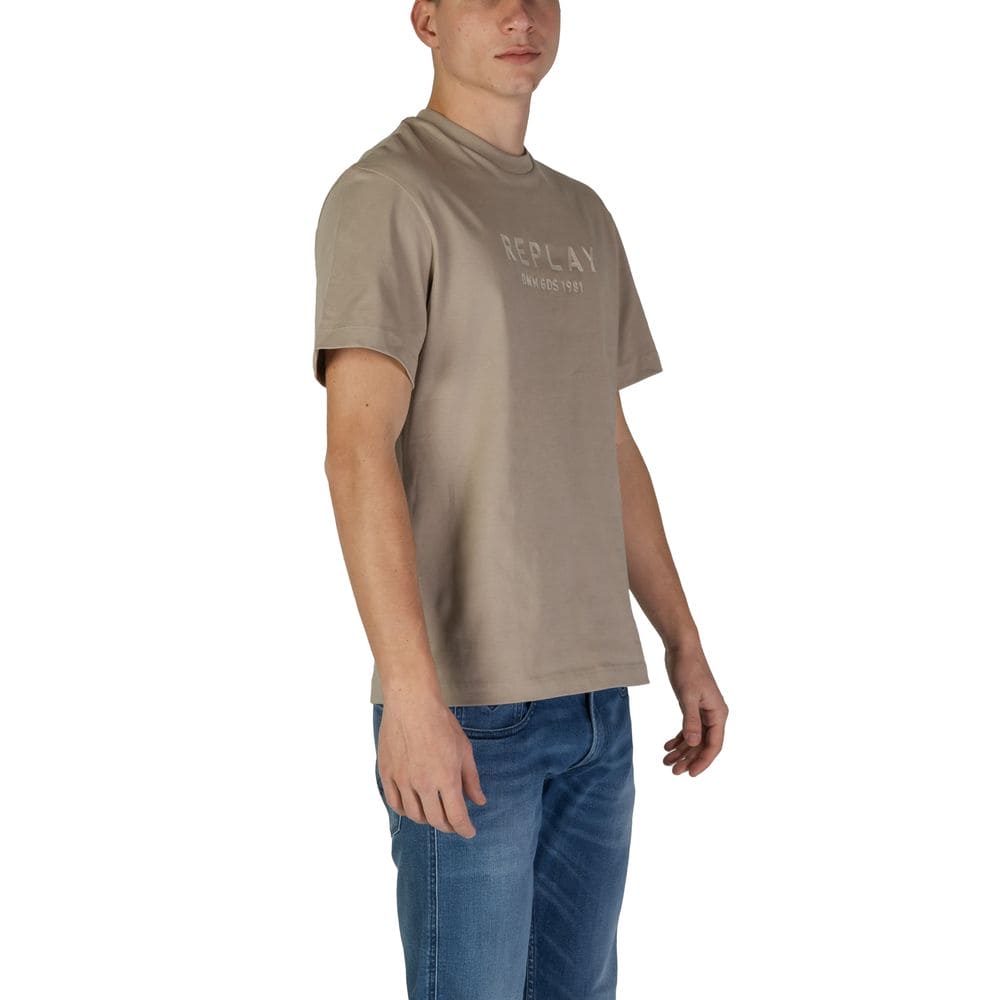 Replay Beige Cotton T-Shirt