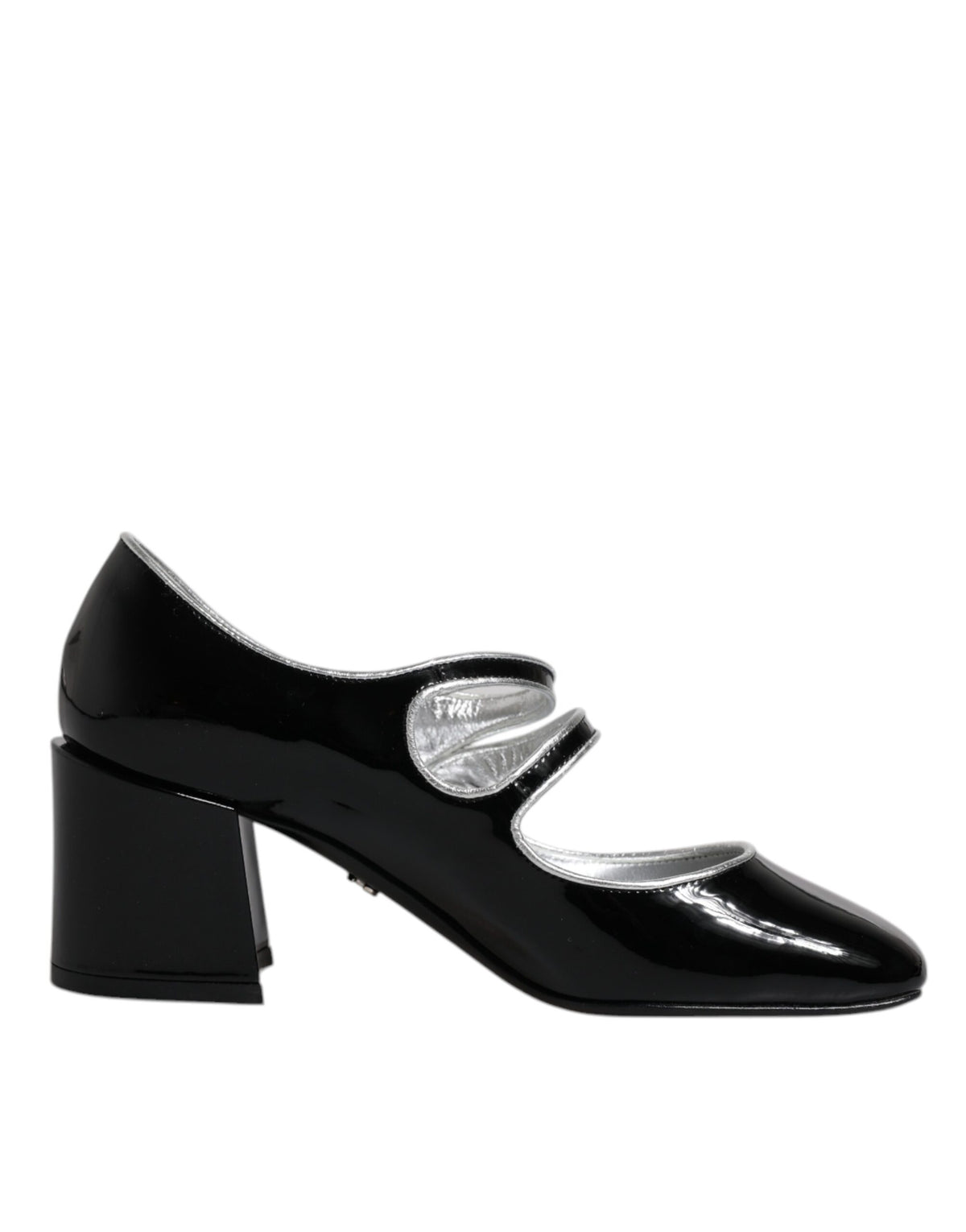 Dolce & Gabbana Black Patent Leather Crystal Mary Jane Pumps Shoes