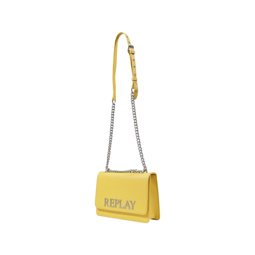 Replay Yellow Polyester Handbag