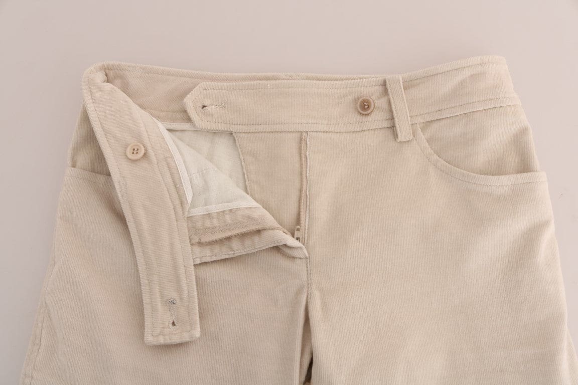 Pantalones pitillo de pana beige chic de Ermanno Scervino