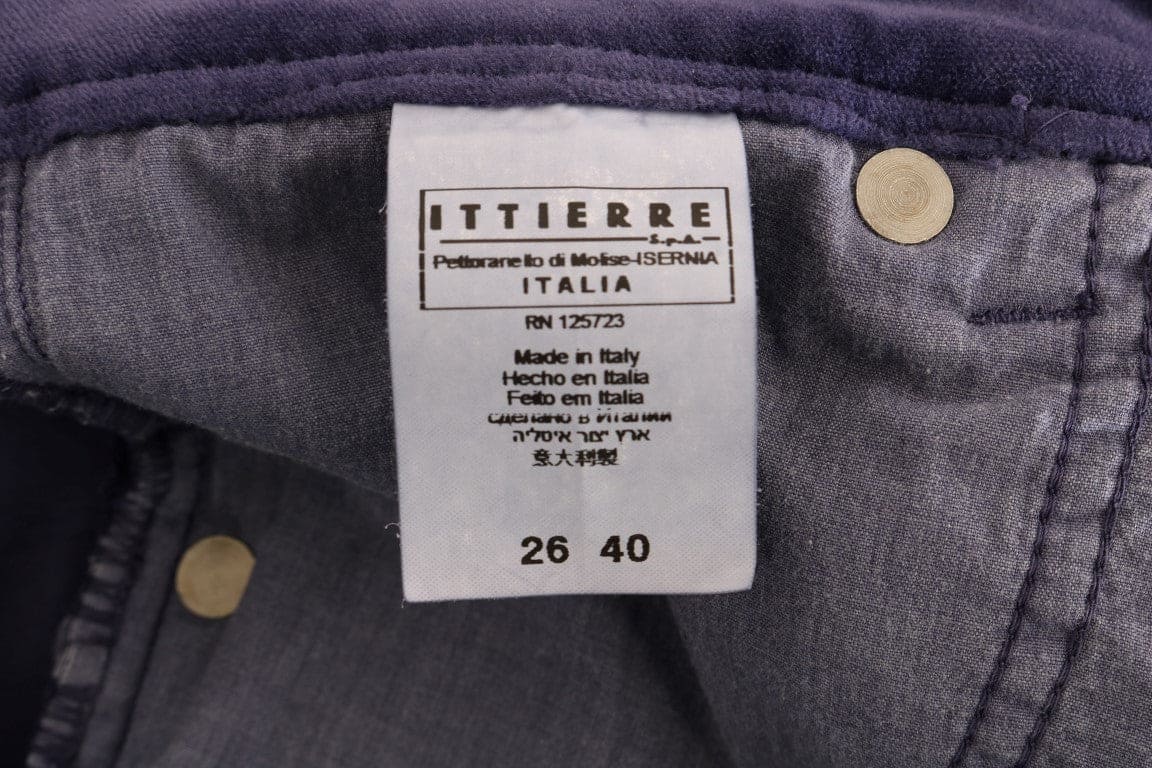 Ermanno Scervino Chic pantalones de campana de pana morados con corte tipo bota