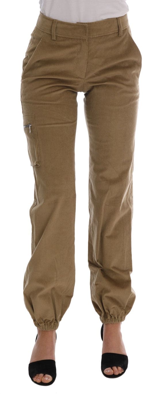 Pantalon décontracté beige chic Ermanno Scervino pour un style sophistiqué