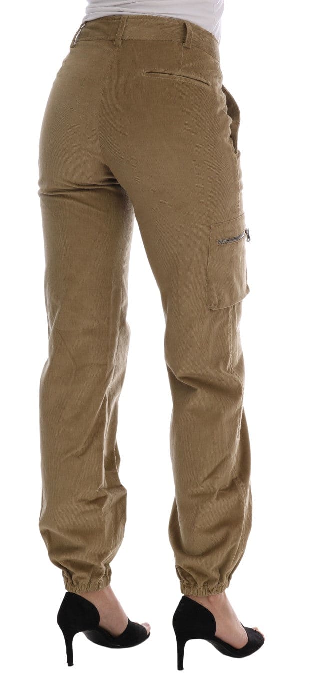 Pantalones casuales elegantes en beige de Ermanno Scervino para un estilo sofisticado