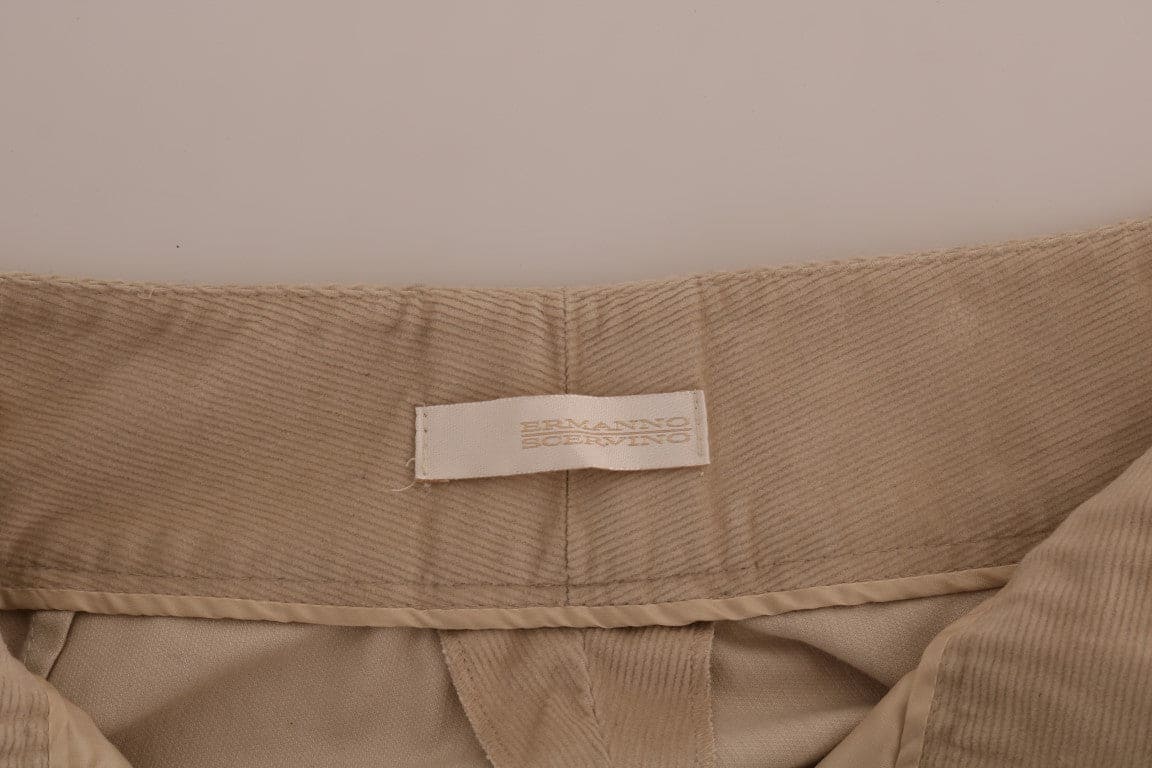 Pantalon évasé bootcut beige chic Ermanno Scervino