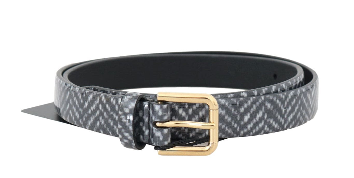 Ceinture élégante en cuir à chevrons Dolce &amp; Gabbana