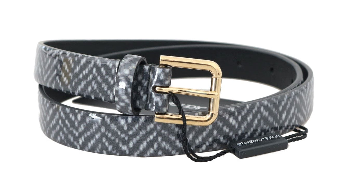 Ceinture élégante en cuir à chevrons Dolce &amp; Gabbana