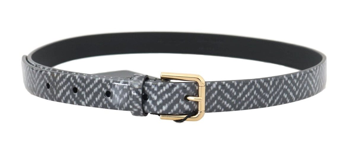 Ceinture élégante en cuir à chevrons Dolce &amp; Gabbana