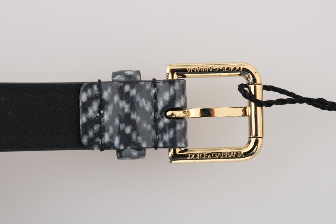 Ceinture élégante en cuir à chevrons Dolce &amp; Gabbana