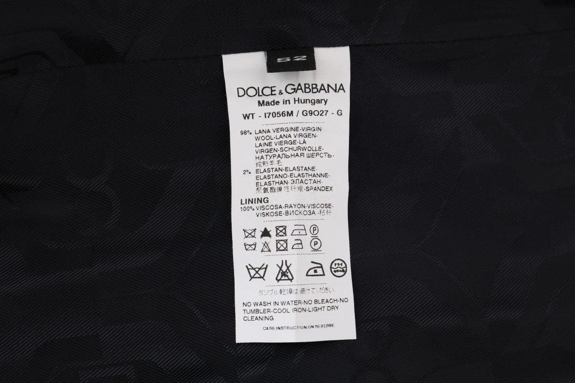 Gilet élégant en laine mélangée à rayures grises Dolce &amp; Gabbana