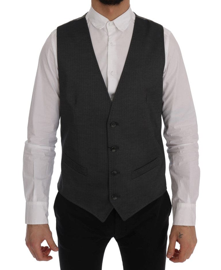 Gilet simple boutonnage gris élégant Dolce &amp; Gabbana