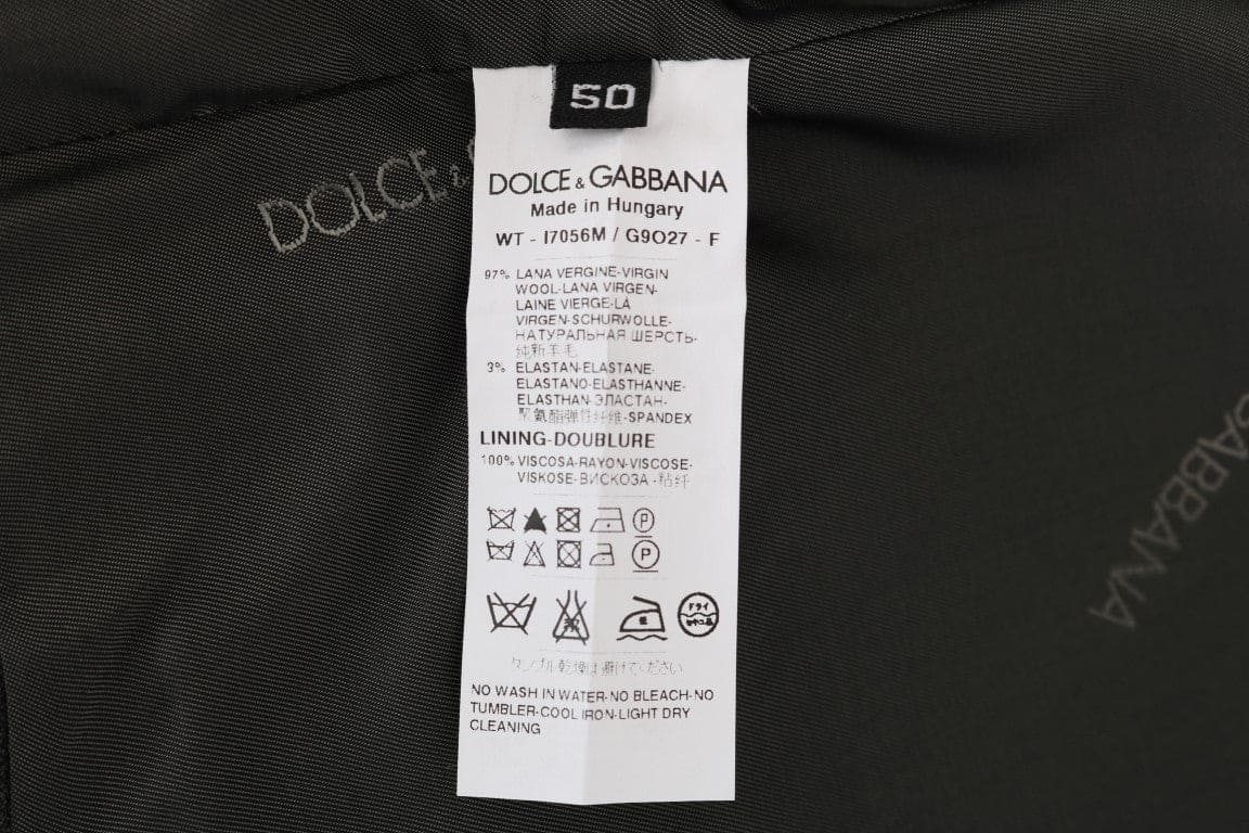 Gilet simple boutonnage élégant à rayures grises Dolce &amp; Gabbana