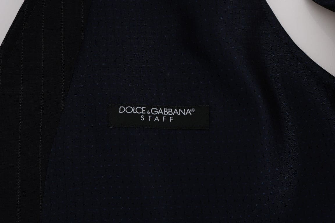 Gilet élégant à rayures bleues Dolce &amp; Gabbana