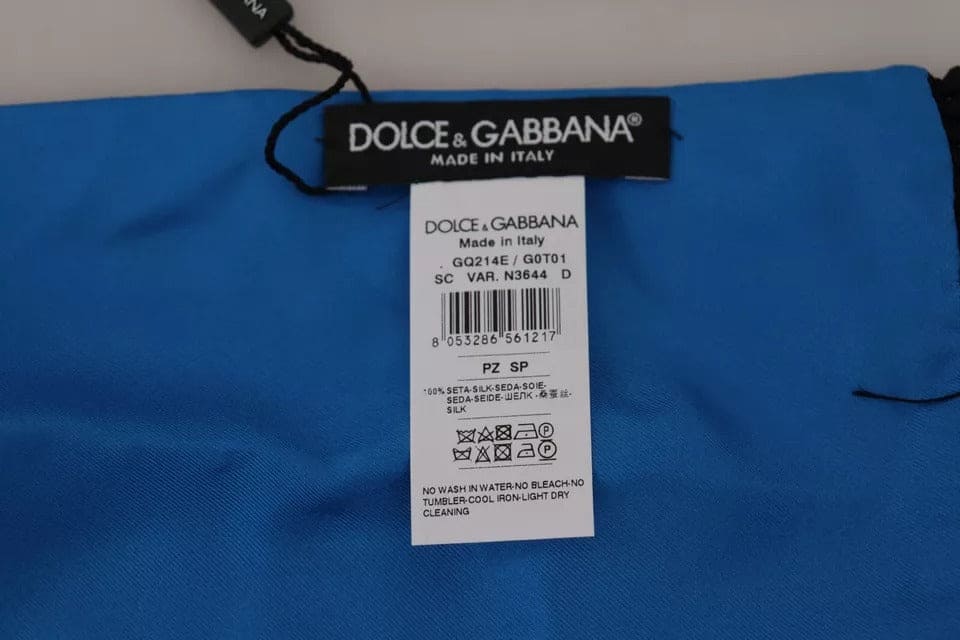 Foulard en soie bleu royal Dolce &amp; Gabbana