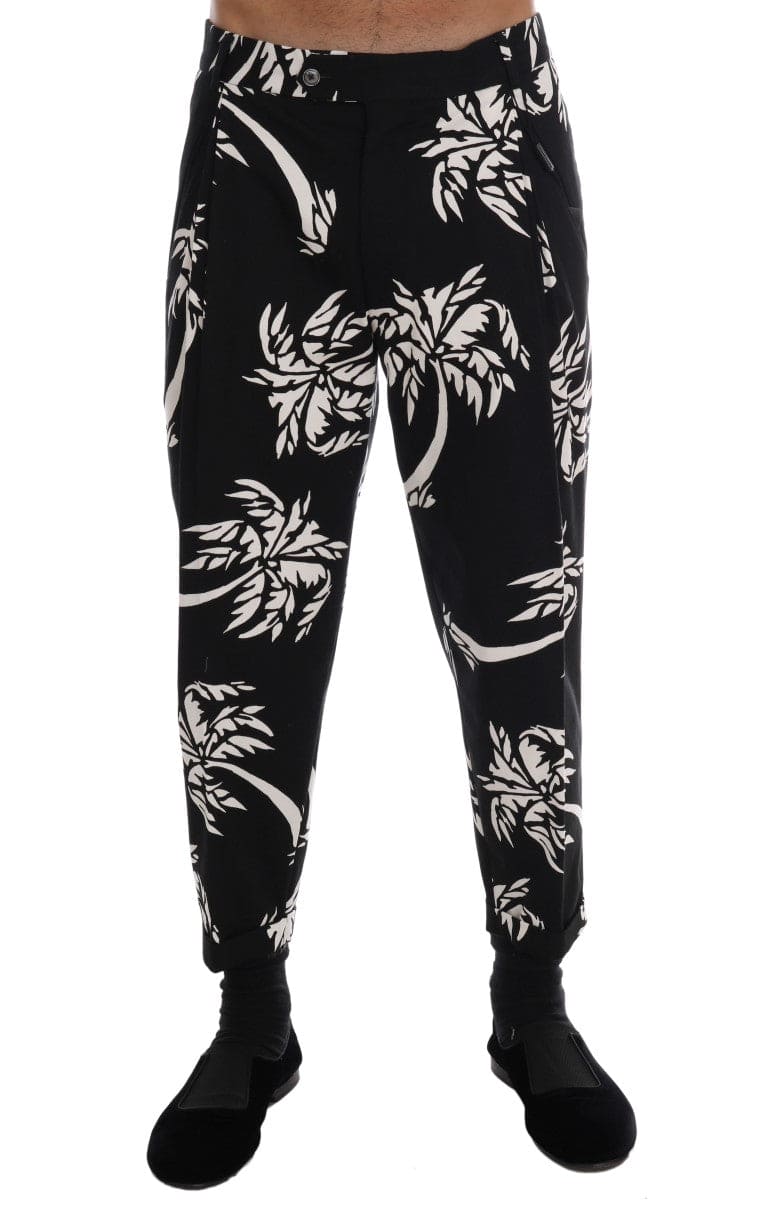 Pantalones tobilleros con estampado de árboles elegantes de Dolce &amp; Gabbana