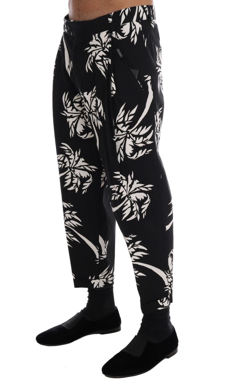 Pantalones tobilleros con estampado de árboles elegantes de Dolce &amp; Gabbana