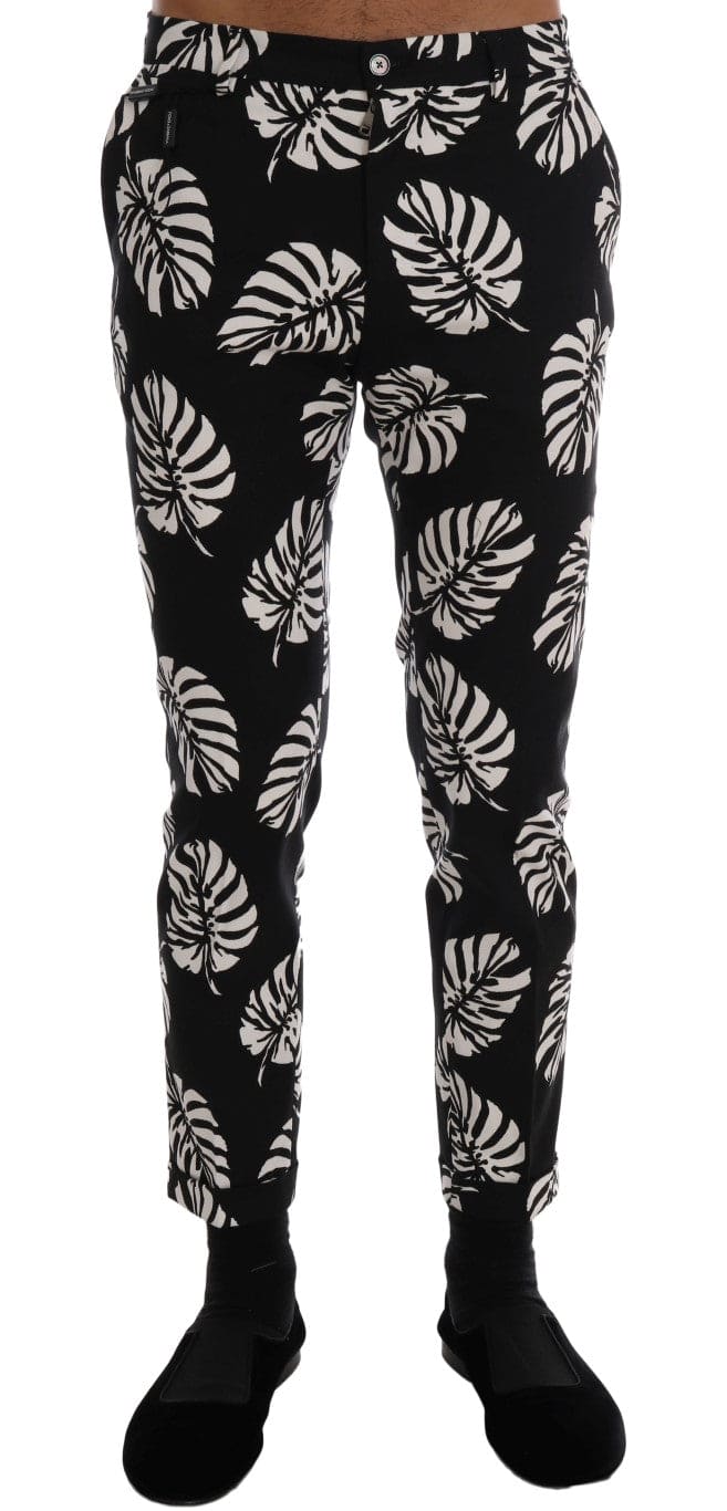 Pantalon slim à imprimé feuilles Dolce &amp; Gabbana