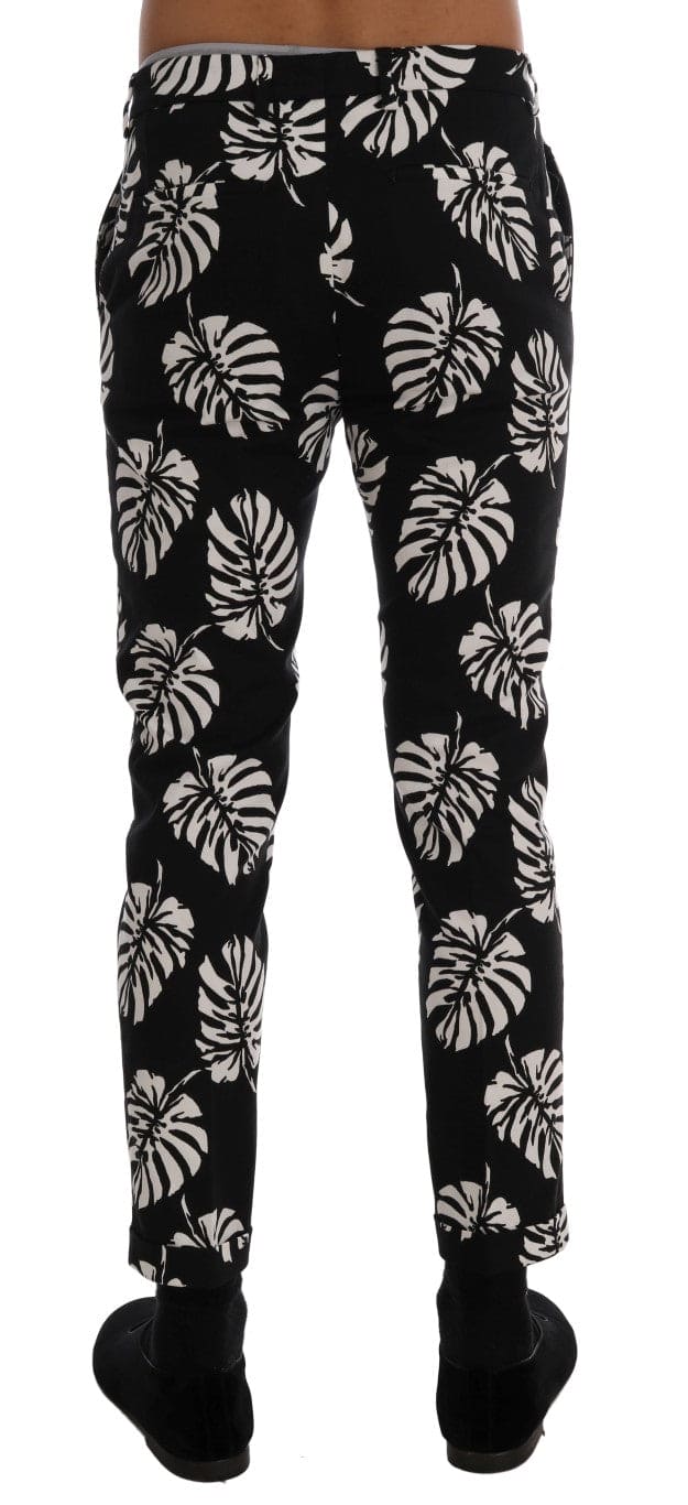 Pantalones ajustados hasta el tobillo con estampado de hojas de Dolce &amp; Gabbana