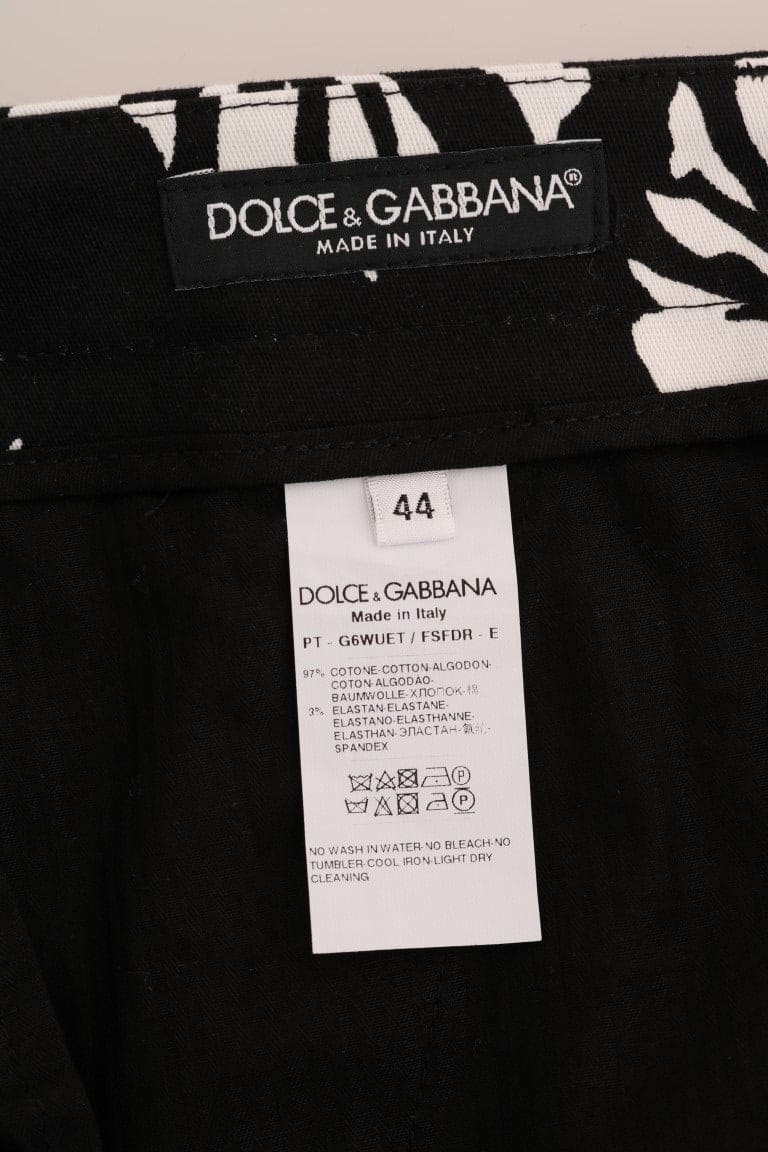 Pantalones ajustados hasta el tobillo con estampado de hojas de Dolce &amp; Gabbana